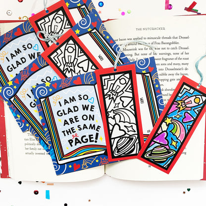 Bookmark Outer Space Valentine's Cards