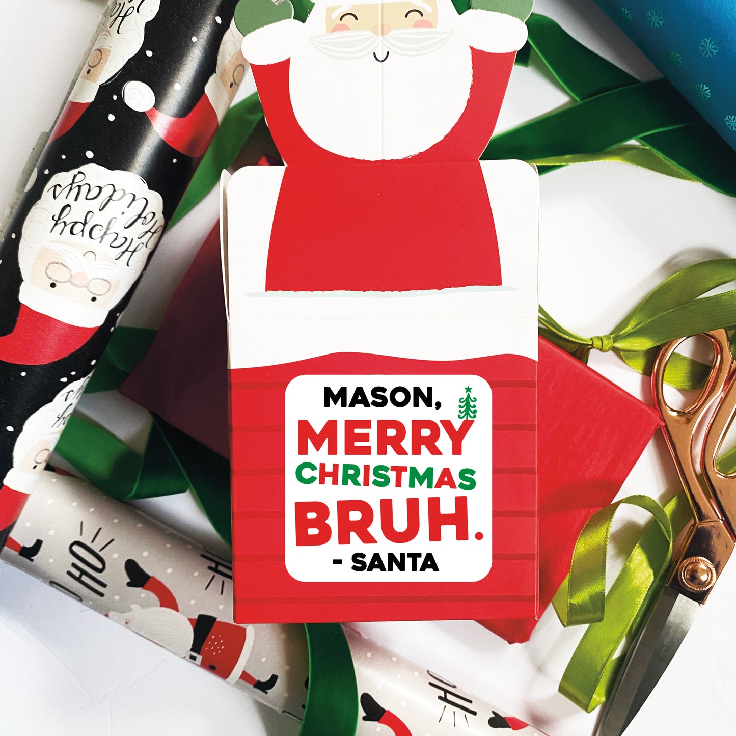 Bruh Merry Christmas Gift Labels