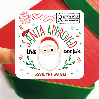 Personalized Christmas Cookie Labels - Santa