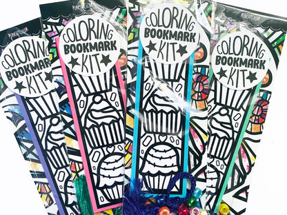 Cupcakes Coloring Bookmark Kit