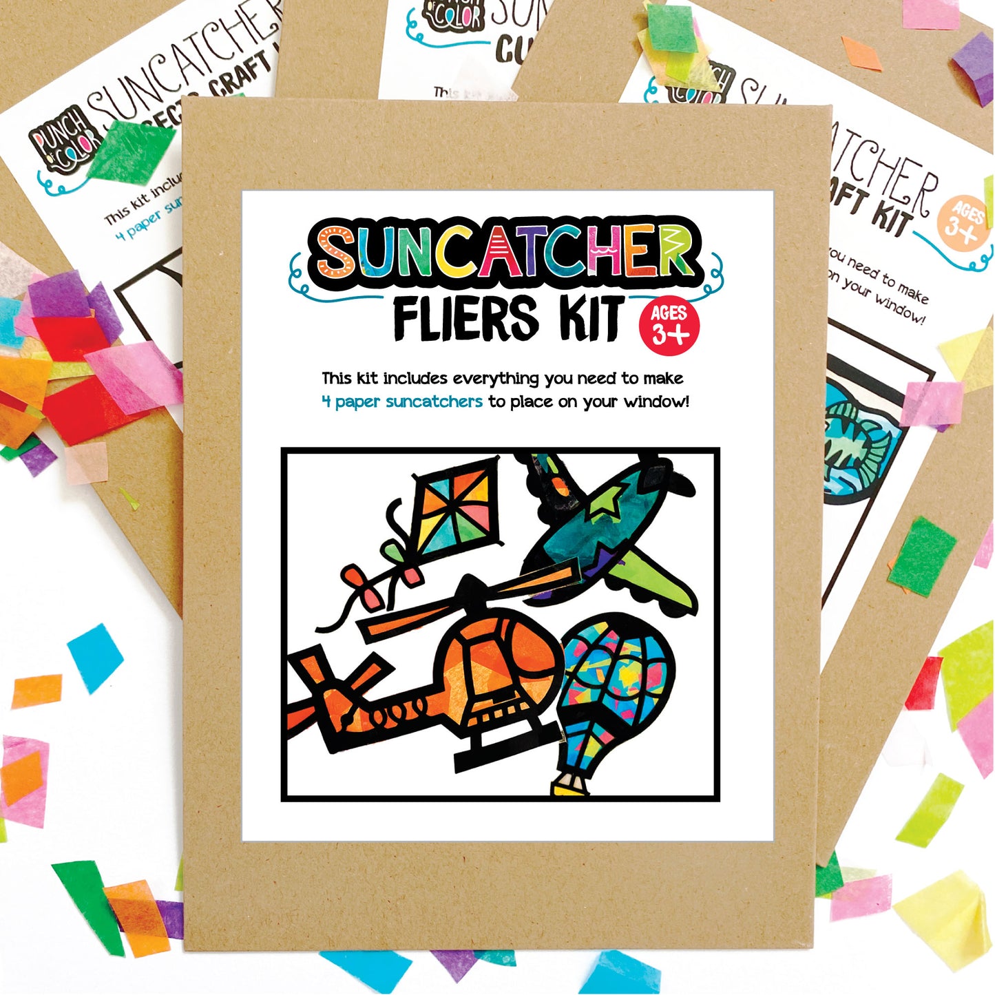 Things that fly arts and crafts suncatcher kit for kids