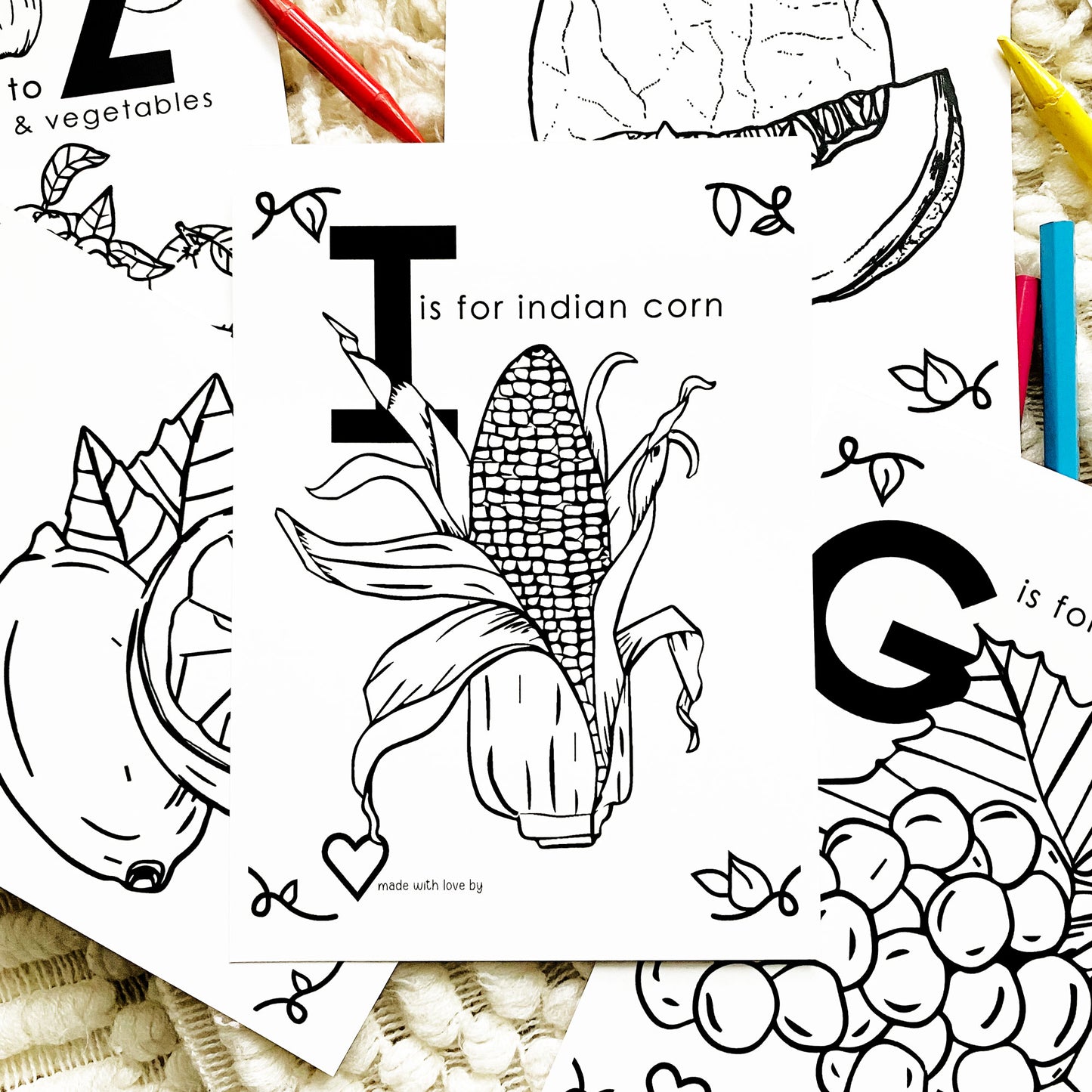 Baby Shower Alphabet Book - Vegatables and Fruits