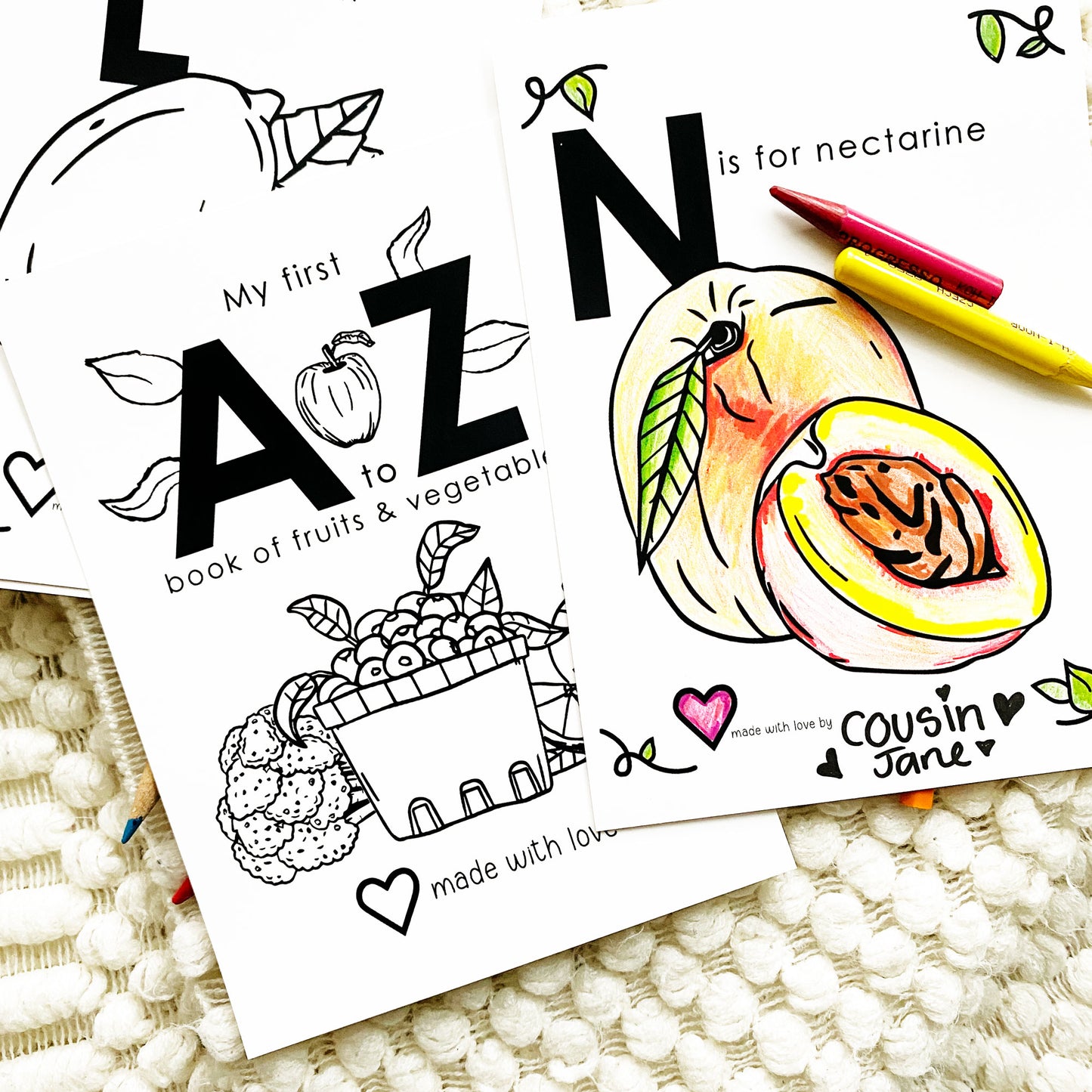 Baby Shower Alphabet Book - Vegatables and Fruits