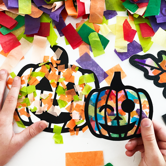 Halloween crafts for preschool activity and toddlers fall party.