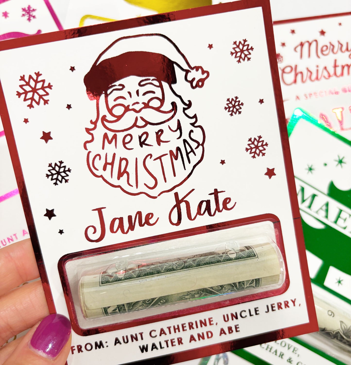 Foil Money Wallet Cards