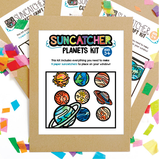 Solar system outer space arts and crafts suncatcher kit for kids