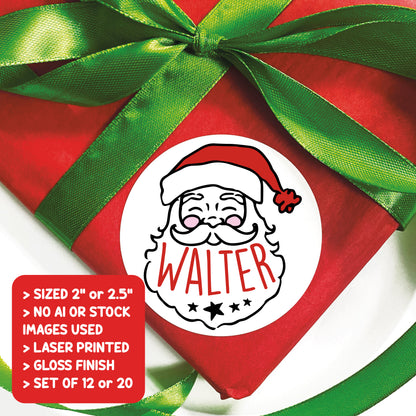 Personalized Santa Claus Christmas Gift Labels