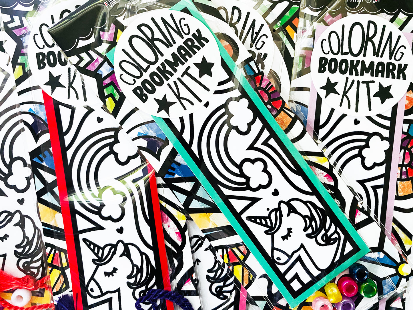 Unicorn Coloring Bookmark Kit
