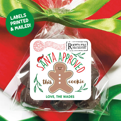 Personalized Christmas Cookie Labels - Gingerbread