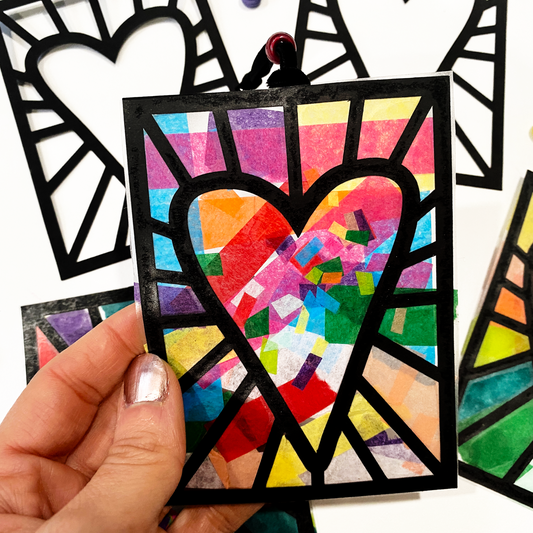 Paper heart arts and crafts kit for Valentine's activity