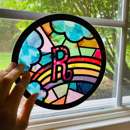 Rainbow Monogram Suncatcher Kit