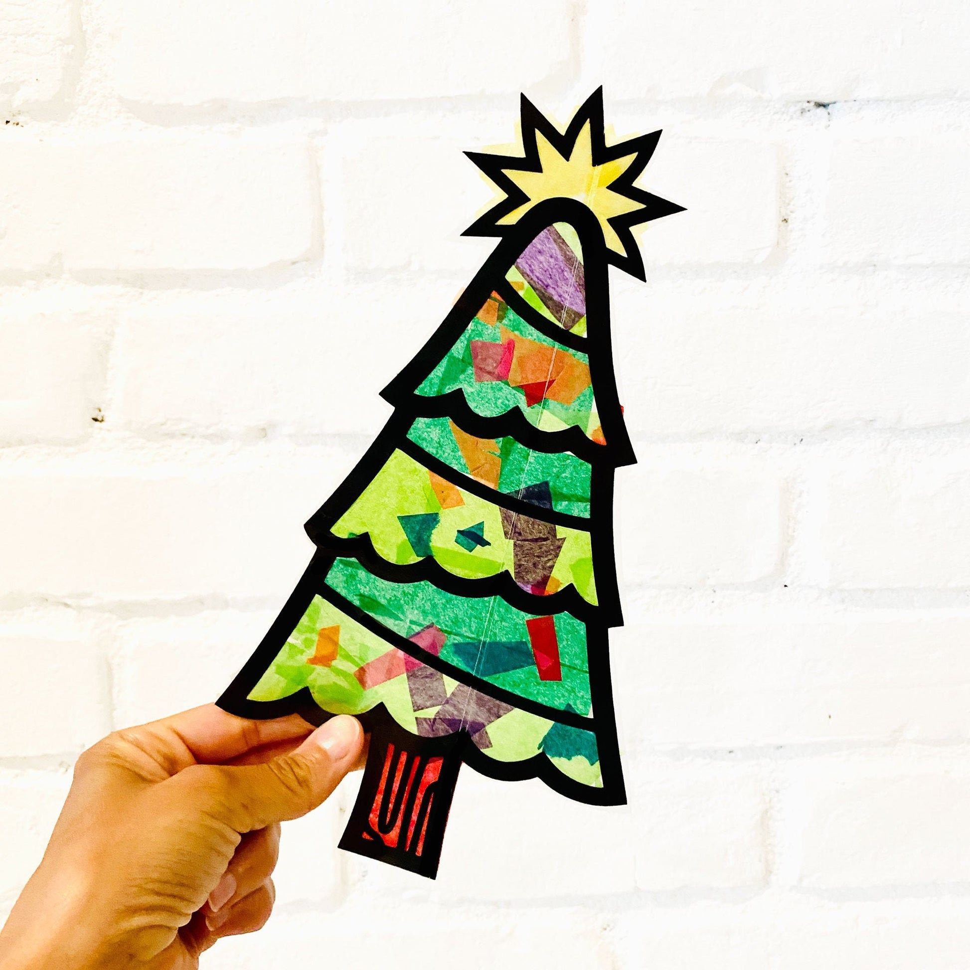 Christmas tree craft kit for kids holiday party activity.