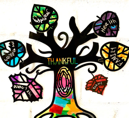 Thankful tree arts and crafts suncatcher kit for kids