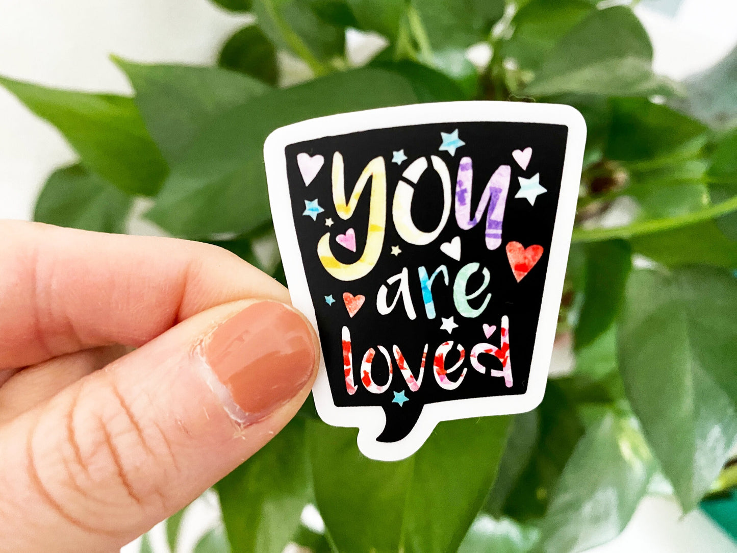 You Are Loved Stained Glass Vinyl Sticker