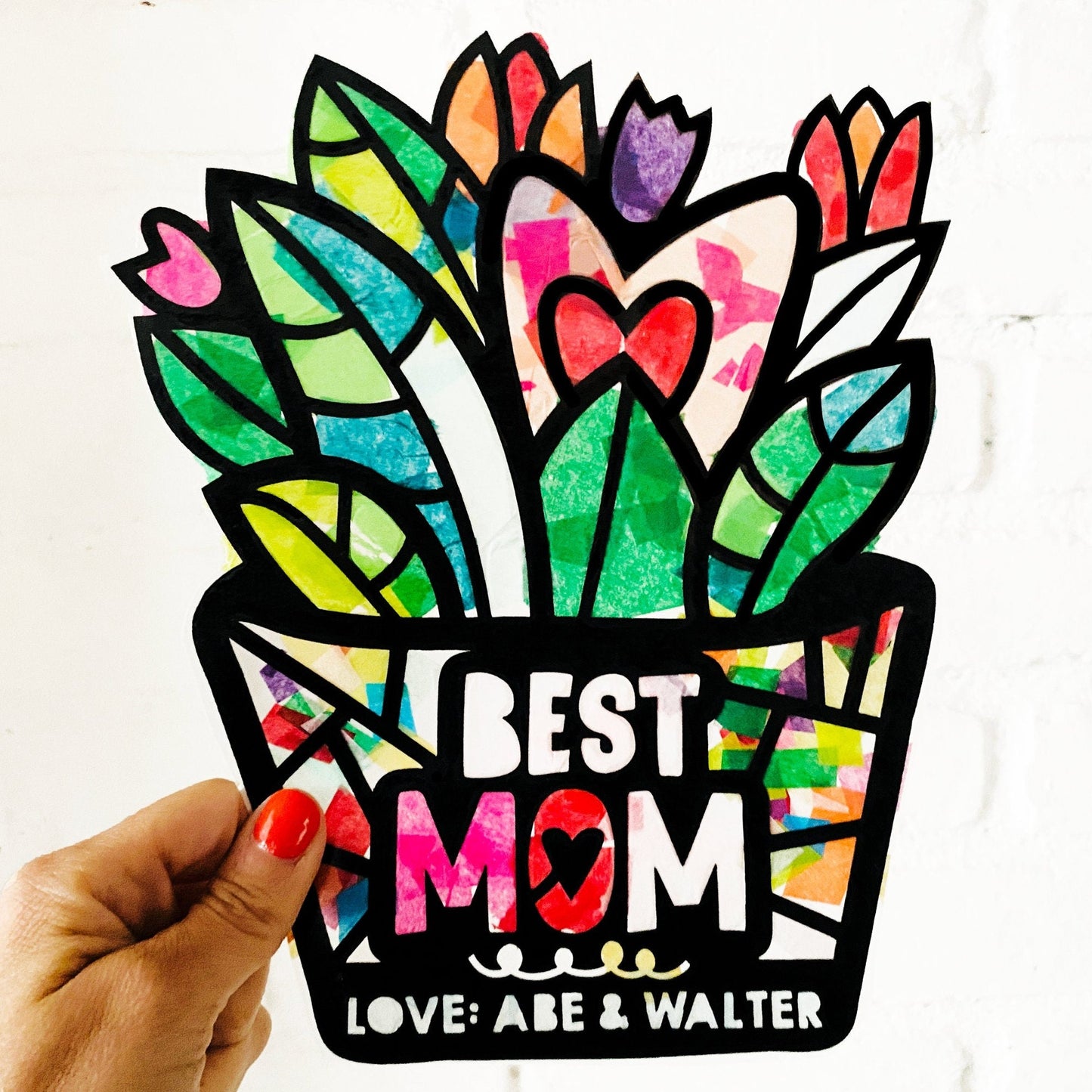 Best mom art gift for plant mom. Craft kit for Mother's Day.