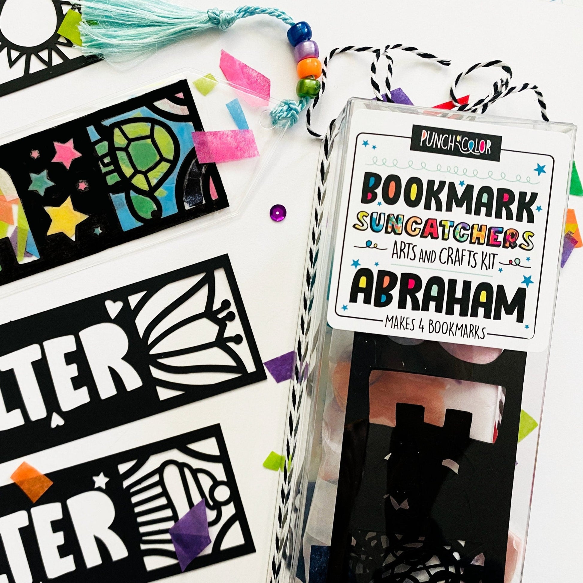 Bookmark making kit for kids gift. Arts and crafts custom reader activity.