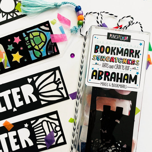Bookmark making kit for kids gift. Arts and crafts custom reader activity.