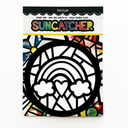 Rainbow suncatcher craft kit for kids. A unique birthday party favor!