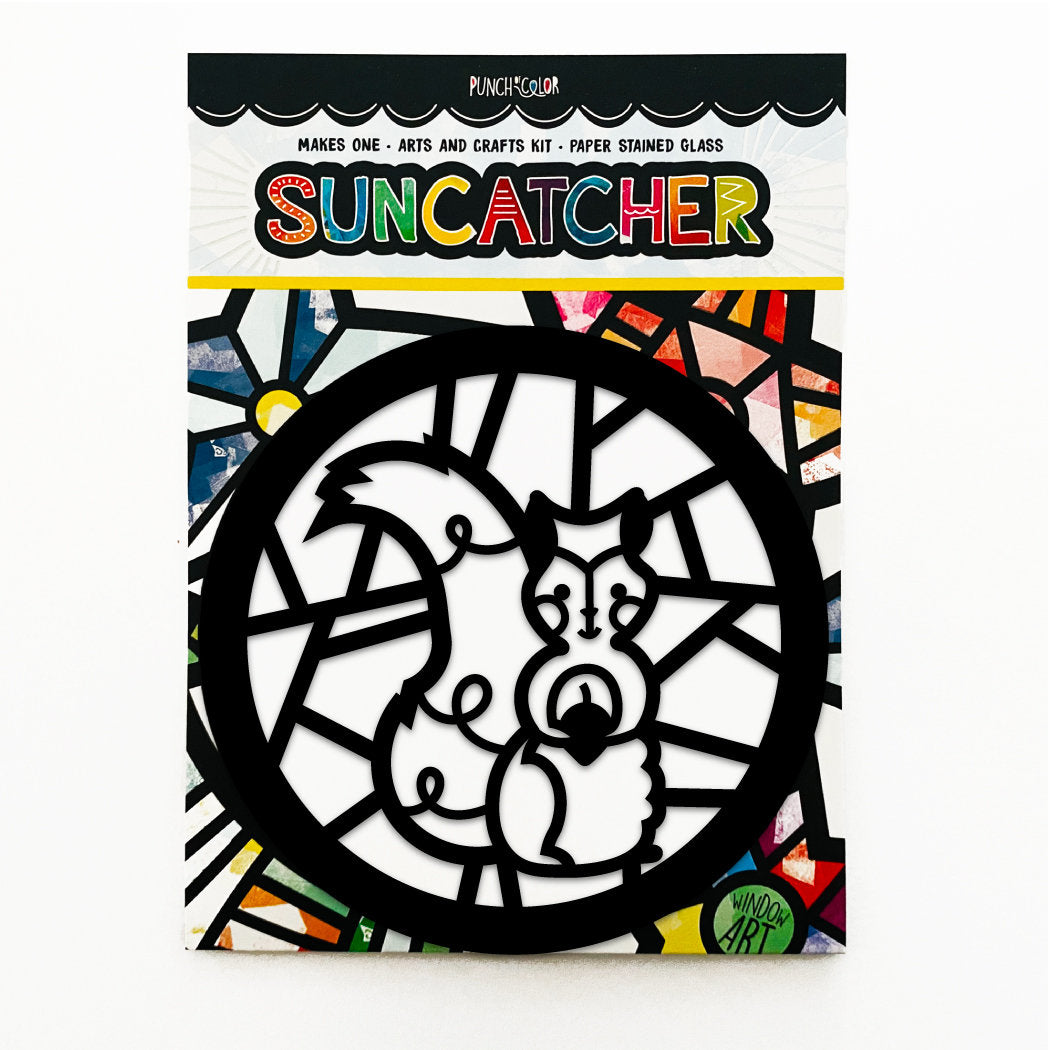 Squirrel arts and crafts suncatcher kit for kids